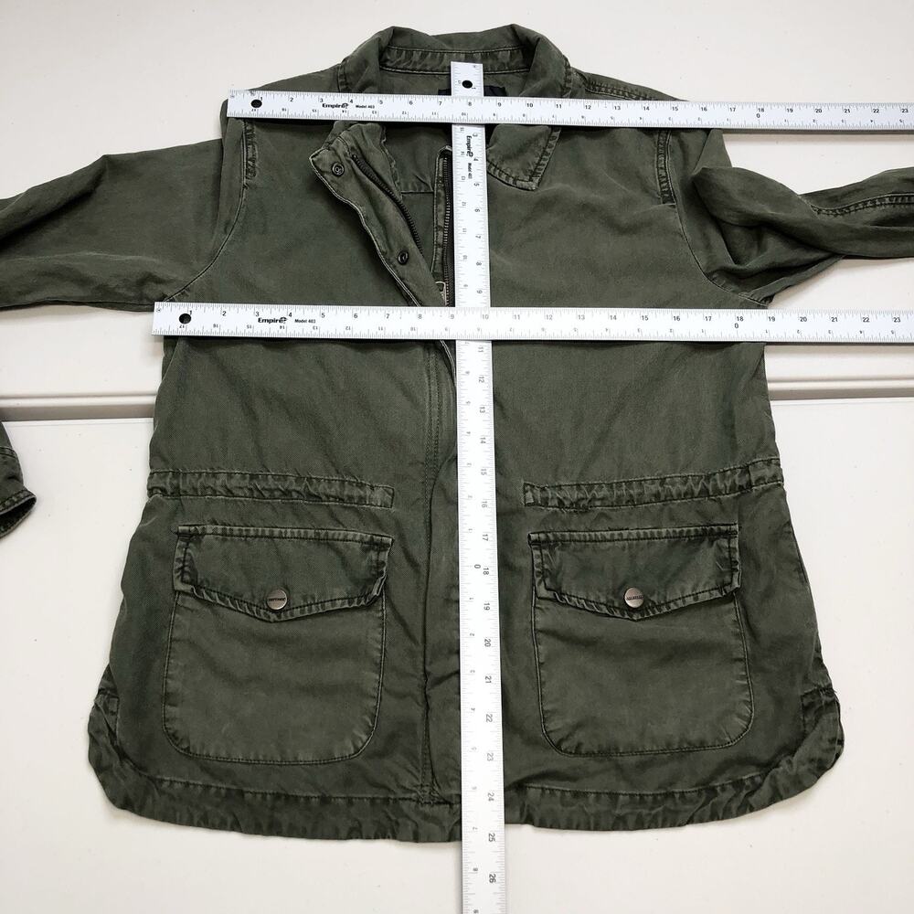 Sanctuary Liberty Military Jacket In Army Green Snap Front Field Utility Sz S - Picture 3 of 10